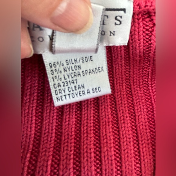 Talbots Collection Salmon Color Ribbed Sweater Set - Picture 8 of 8